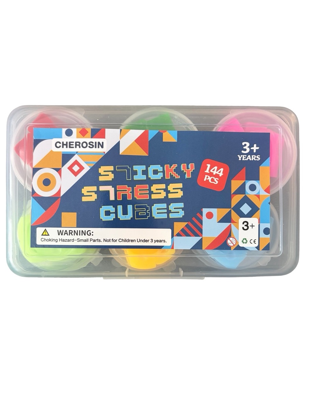 Sticky Stress Cubes Set - Multicolor Sensory Pack